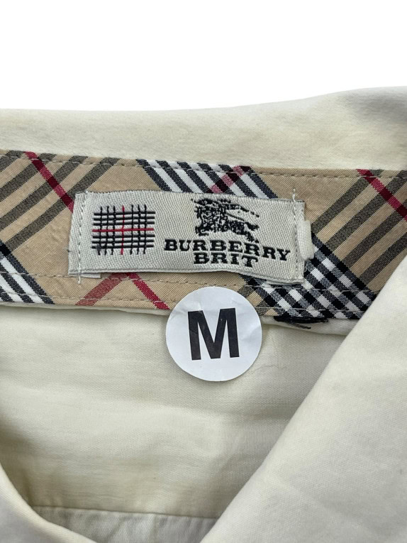 BURBERRY BRIT ΠΟΥΚΑΜΙΣΟ ΚΛΑΣΙΚΟ ΚΡΕΜ ΑΝΤΡΙΚΟ PRE OWNED M
