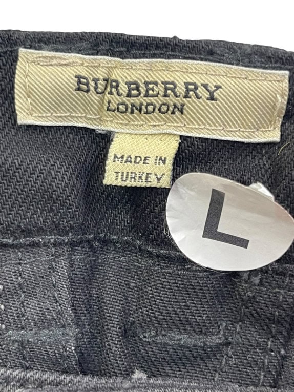 BURBERRY LONDON JEANS MINIMAL BLACK WOMENS PRE OWNED L