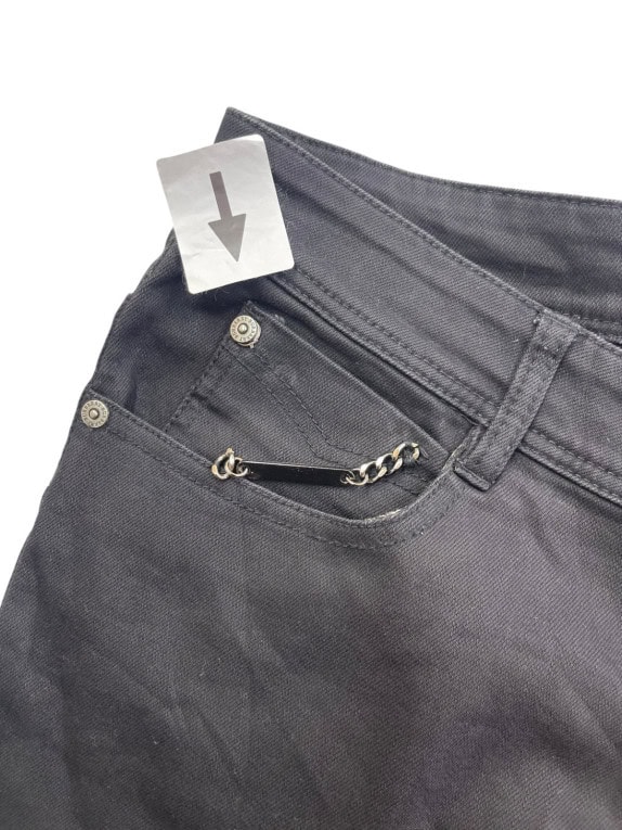 BURBERRY LONDON JEANS MINIMAL BLACK WOMENS PRE OWNED L