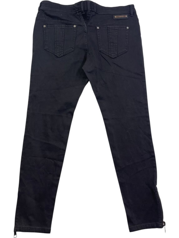 BURBERRY LONDON JEANS MINIMAL BLACK WOMENS PRE OWNED L