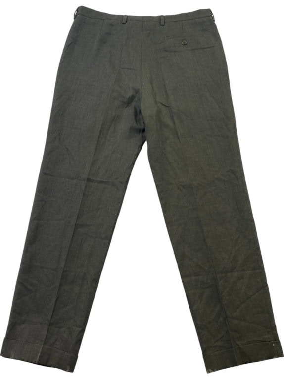 BURBERRY LONDON ΥΦΑΣΜΑΤΙΝΟ ΠΑΝΤΕΛΟΝΙ ΚΛΑΣΙΚΟ OLIVE ΑΝΤΡΙΚΟ PRE OWNED L