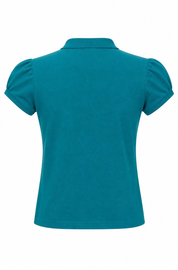 BURBERRY POLO SHIRT MINIMAL TURQUOISE ΓΥΝΑΙΚΕΙΟ PRE OWNED S