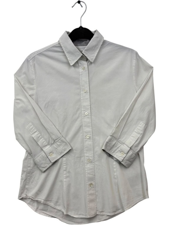 BURBERRY SHIRT MINIMAL OFF WHITE WOMENS PRE OWNED XS