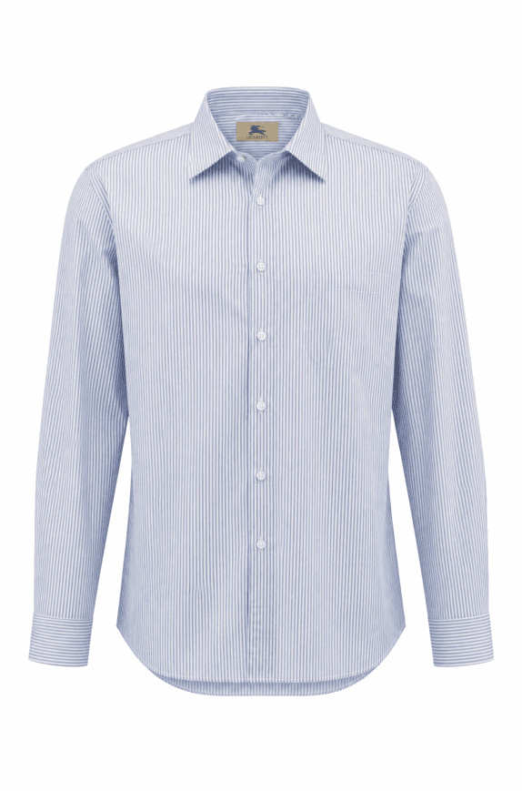 BURBERRY ΠΟΥΚΑΜΙΣΟ ΡΙΓΕ ΜΠΛΕ ΑΝΤΡΙΚΟ PRE OWNED L