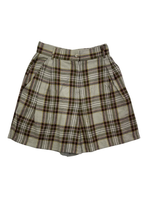 Byblos Shorts Vintage Plaid Beige-Brown Women’s S