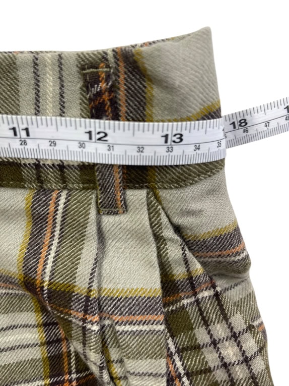 Byblos Shorts Vintage Plaid Beige-Brown Women’s S