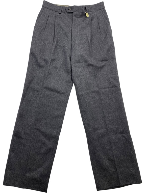 CACHAREL Pantalone in tessuto di lana grigio classico da uomo EU 46