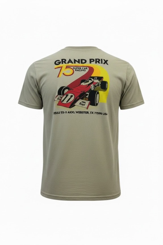 CALL YOUR MOTHER T SHIRT GRAFICA RACING OLIVA UNISEX PRE OWNED M