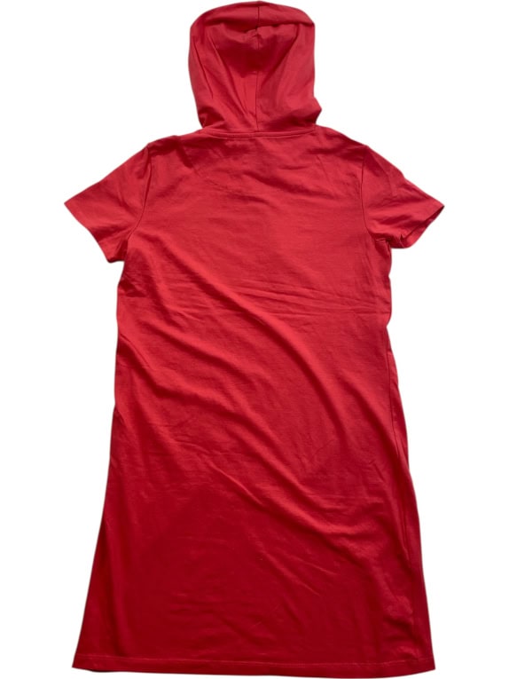 Calvin Klein Φόρεμα Hoodie Dress Casual Λογότυπο Κόκκινο/Χρυσό Γυναικείο  S/M