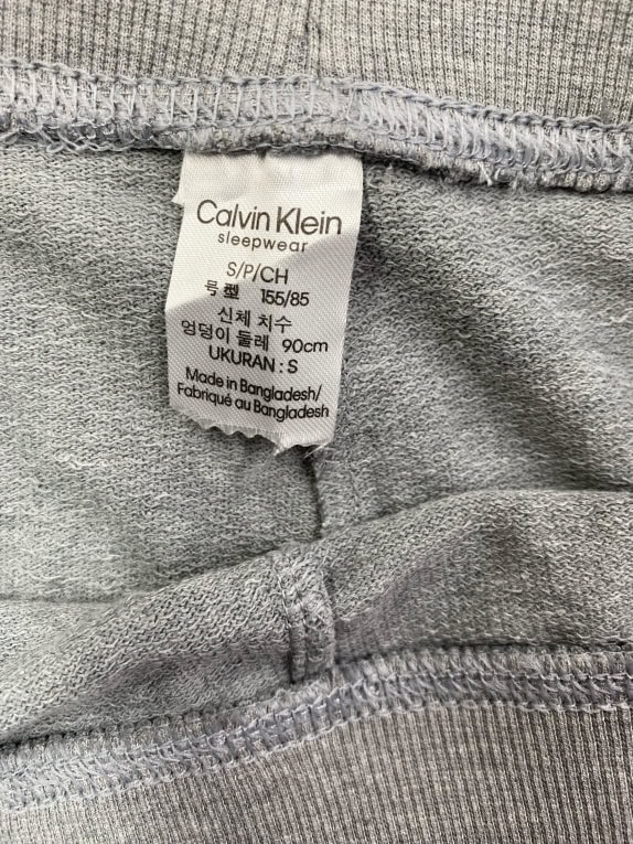 Calvin Klein Φόρμα Παντελόνι Sleepwear Casual Logo Γκρι Unisex S