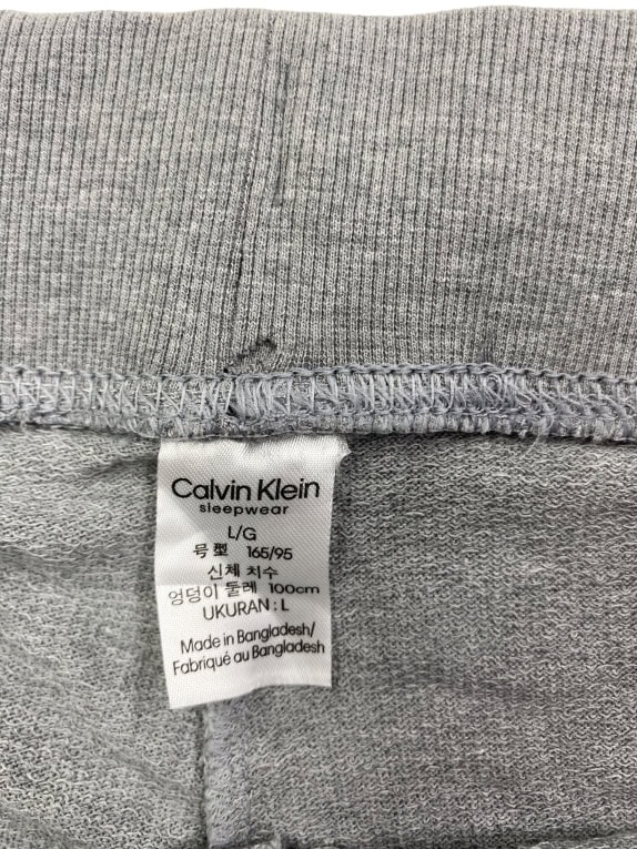 Calvin Klein Sweatpants Sleepwear Logo Grey Unisex L