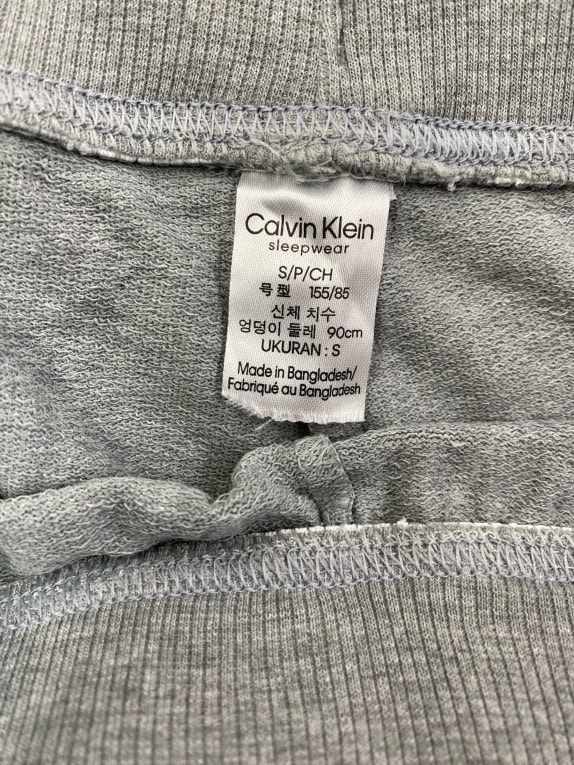 Calvin Klein Φόρμα Παντελόνι Sleepwear Logo Print Γκρι Unisex S