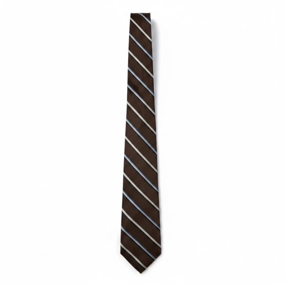 CALVIN KLEIN CRAVATTA CLASSIC RIGATA MARRONE UOMO PRE OWNED