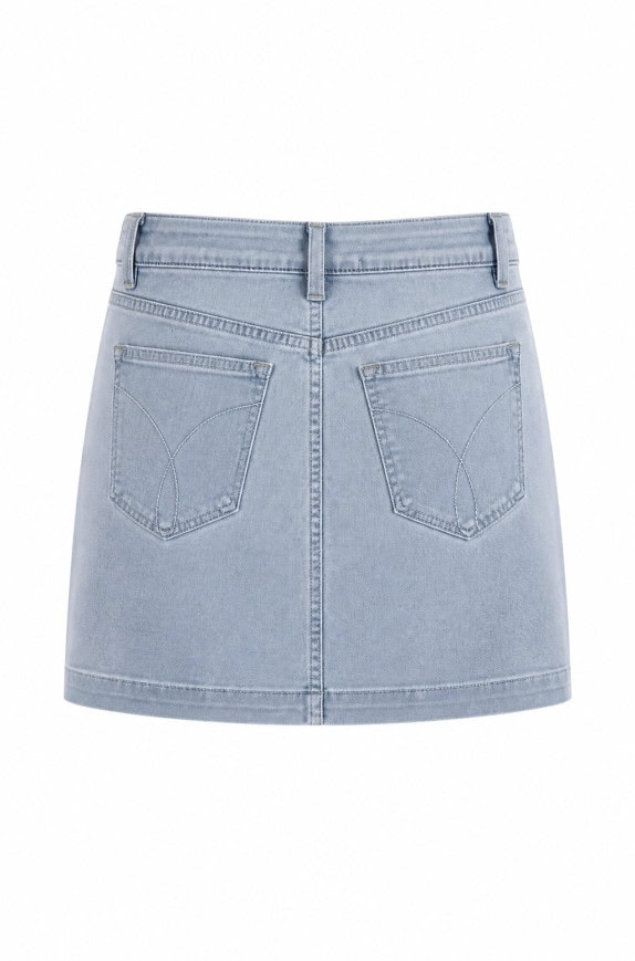 CALVIN KLEIN JEANS DENIM MINI SKIRT WASHED BLUE ΓΥΝΑΙΚΕΙΟ PRE OWNED XS