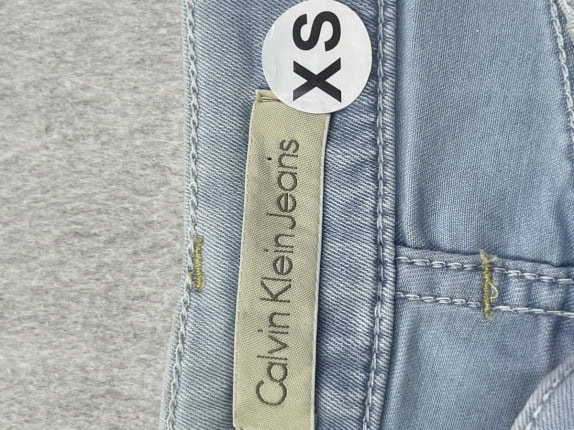 CALVIN KLEIN JEANS DENIM MINI SKIRT WASHED BLUE ΓΥΝΑΙΚΕΙΟ PRE OWNED XS
