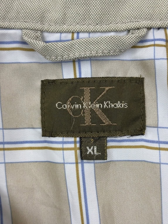 CALVIN KLEIN JEANS HARRINGTON ΜΠΟΥΦΑΝ MINIMAL BEIGE ΑΝΤΡΙΚΟ PRE OWNED XL
