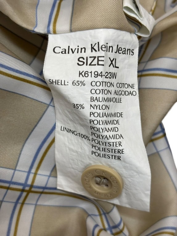 CALVIN KLEIN JEANS HARRINGTON ΜΠΟΥΦΑΝ MINIMAL BEIGE ΑΝΤΡΙΚΟ PRE OWNED XL