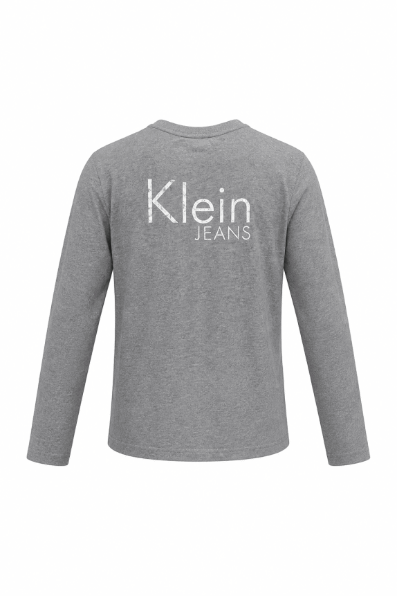 CALVIN KLEIN JEANS ΜΠΛΟΥΖΑ ΜΑΚΡΥΜΑΝΙΚΗ MINIMAL ΓΚΡΙ ΑΝΤΡΙΚΟ PRE OWNED XS
