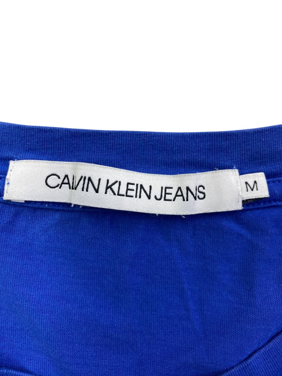 CALVIN KLEIN JEANS Μπλουζάκι Casual Λογότυπο Μπλε Ανδρικό M