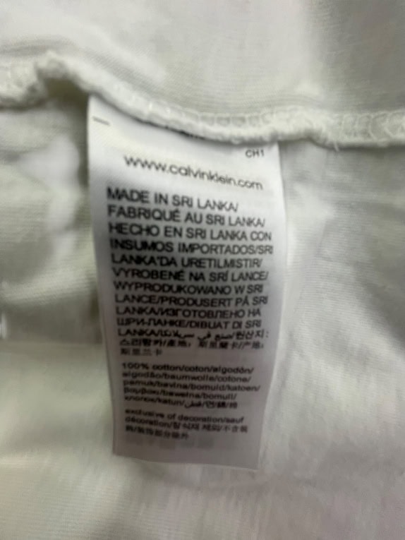 CALVIN KLEIN JEANS T-SHIRT VERTICAL LOGO WHITE MEN'S M