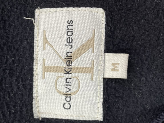 1990s CALVIN KLEIN JEANS ΜΠΟΥΦΑΝ ΜΕ ΦΕΡΜΟΥΑΡ MINIMAL ΜΑΥΡΟ ΑΝΤΡΙΚΟ PRE OWNED M