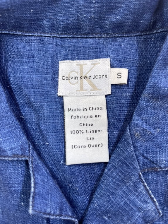 Calvin Klein Jeans Πουκάμισο Casual Με Τσέπες Λογότυπο Μπλε Ανδρικό S