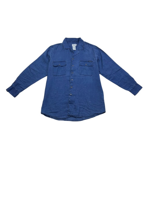 Calvin Klein Jeans Πουκάμισο Casual Με Τσέπες Λογότυπο Μπλε Ανδρικό S