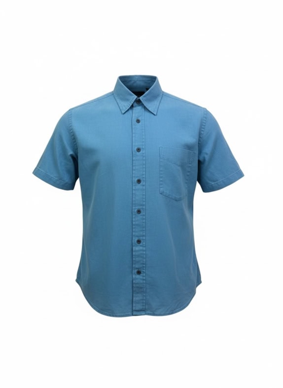 Calvin Klein Jeans Πουκάμισο Linen Casual Logo Γαλάζιο Ανδρικό S