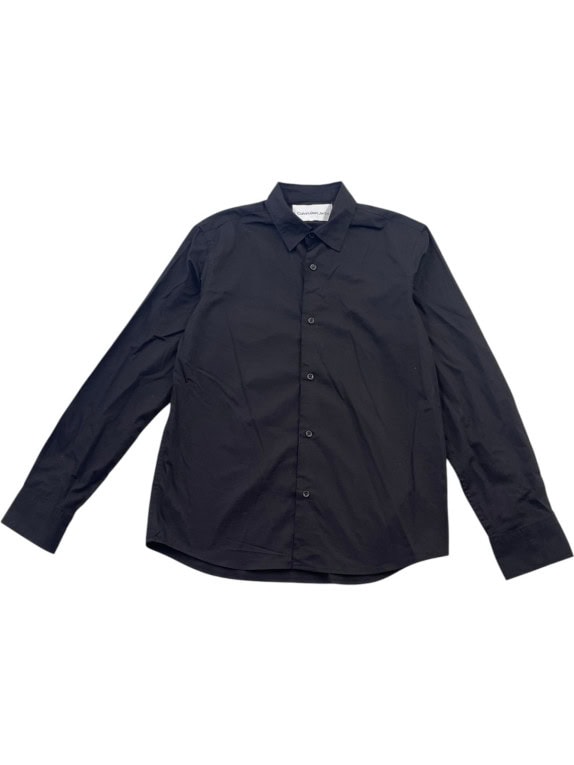 CALVIN KLEIN JEANS SHIRT MINIMAL BLACK MENS PRE OWNED M