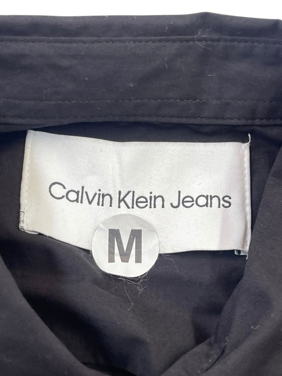 CALVIN KLEIN JEANS SHIRT MINIMAL BLACK MENS PRE OWNED M