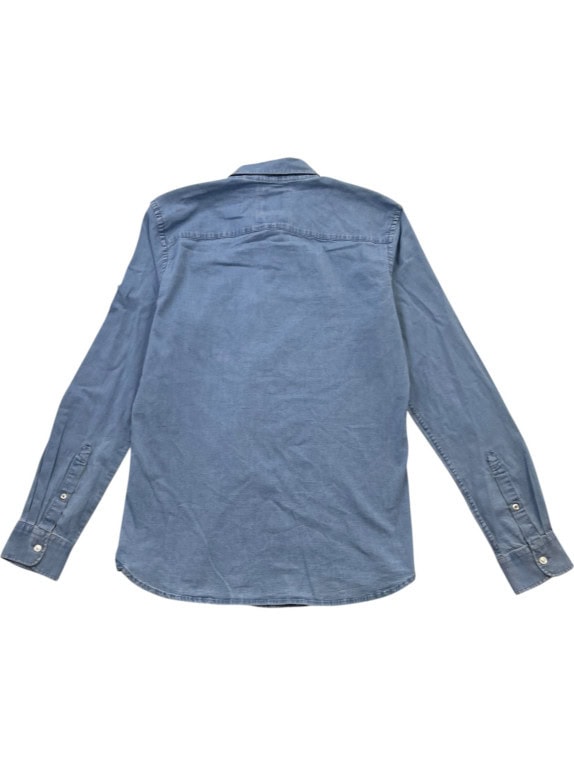 CALVIN KLEIN JEANS CAMICIA DENIM WASHED BLU UOMO PRE OWNED M