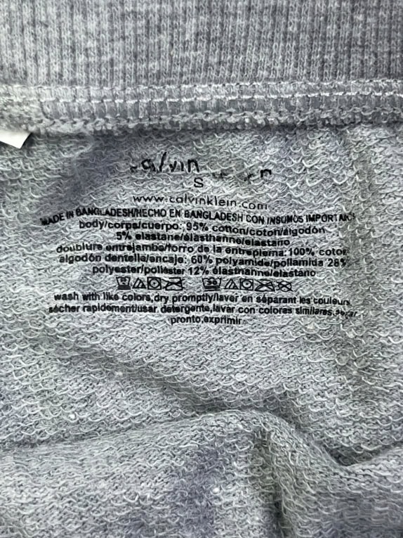 CALVIN KLEIN JOGGER PANTS MINIMAL ΓΚΡΙ UNISEX PRE OWNED XS/S