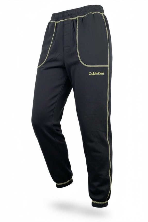CALVIN KLEIN pantaloni tuta con cuciture esterne neri da uomo L