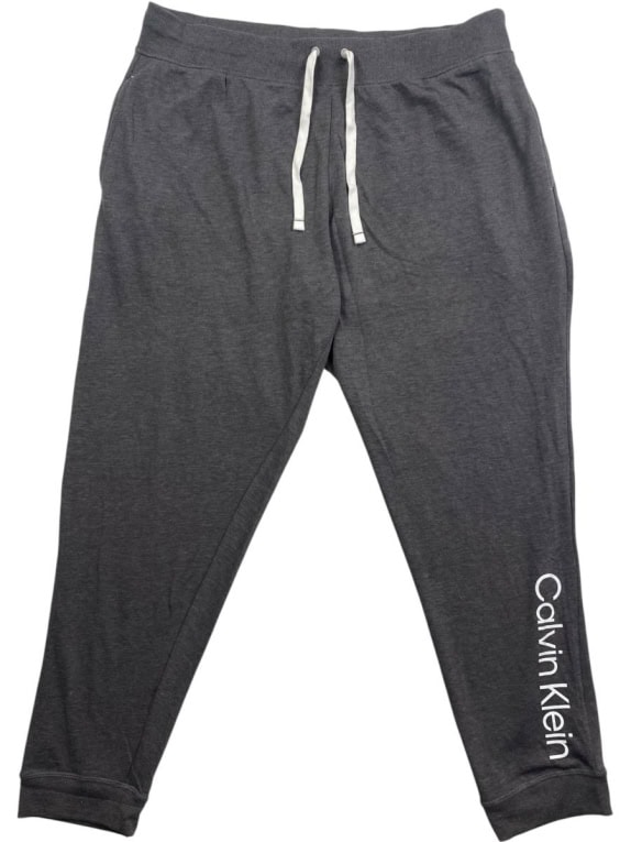 CALVIN KLEIN SLEEPWEAR JOGGER PANTS LOGO CHARCOAL GREY MENS XL