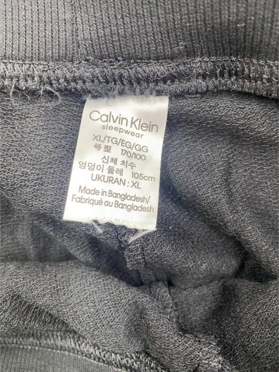CALVIN KLEIN SLEEPWEAR PANTS CK LOGO BLACK MEN'S XL