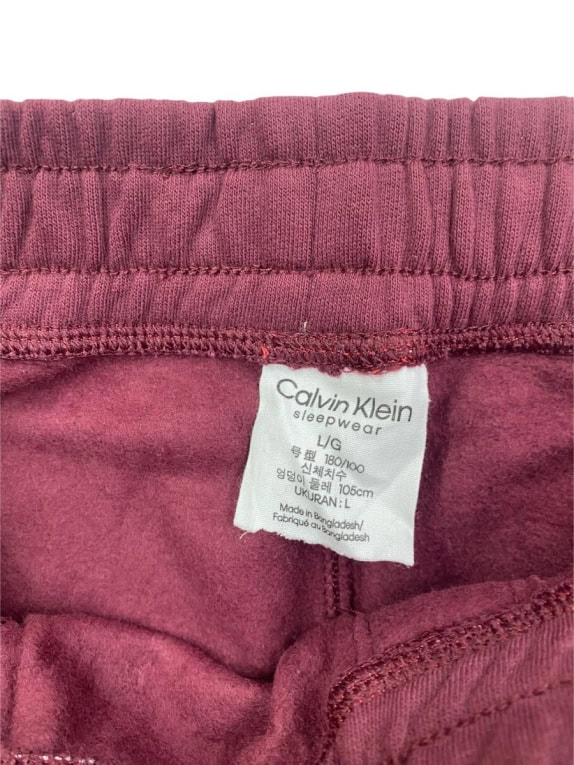 CALVIN KLEIN ΠΑΝΤΕΛΟΝΙ ΦΟΡΜΑΣ SLEEPWEAR VINTAGE LOGO BURGUNDY ΑΝΔΡΙΚΟ L