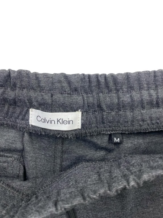 CALVIN KLEIN Pantaloni da tuta slim fit con tasche con zip grigio scuro da uomo M