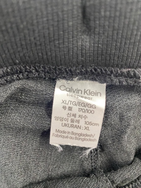 CALVIN KLEIN Παντελόνι Jogger Sleepwear Λογότυπο Μαύρο Ανδρικό XL