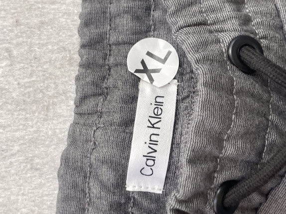 CALVIN KLEIN PANTALONI RELAXED FIT GRIGIO UOMO PRE OWNED XL