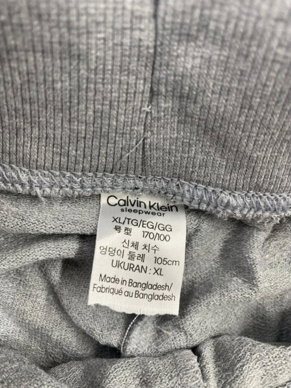 CALVIN KLEIN Παντελόνι Ύπνου/Loungewear Logo Γκρι Ανδρικό XL
