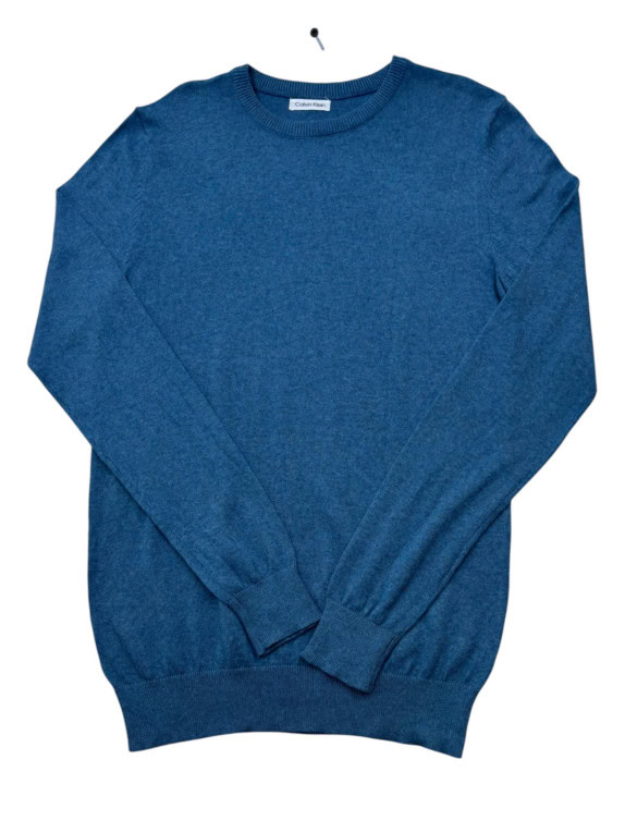 CALVIN KLEIN MAGLIA MINIMAL BLU UOMO PRE OWNED L