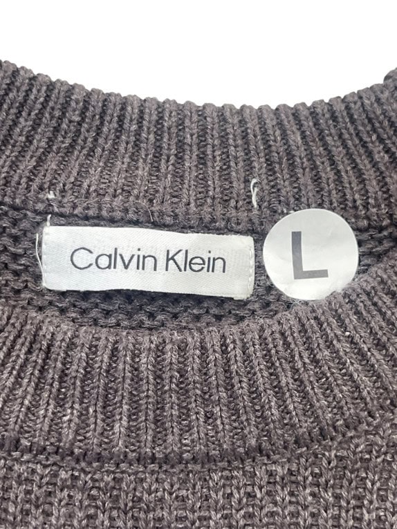 CALVIN KLEIN ΠΛΕΚΤΟ ΠΟΥΛΟΒΕΡ ΜΙΝΙΜΑΛ ΑΝΘΡΑΚΙ ΑΝΤΡΙΚΟ PRE OWNED L