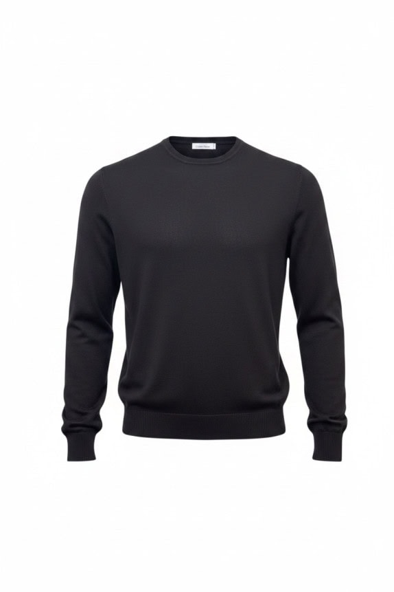 CALVIN KLEIN CREWNECK SWEATER MINIMAL BLACK MENS PRE OWNED XL