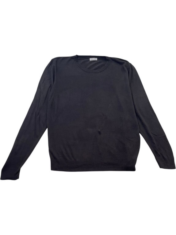 CALVIN KLEIN CREWNECK SWEATER MINIMAL BLACK MENS PRE OWNED XL