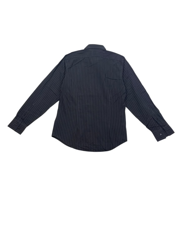 CALVIN KLEIN CAMICIA SLIM FIT A RIGHE NERA DA UOMO L