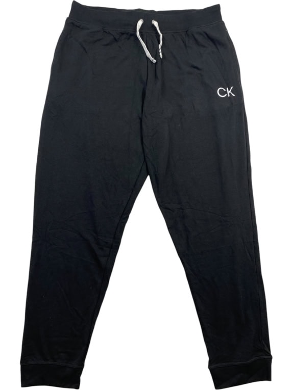 CALVIN KLEIN Sleepwear Pantaloni della tuta con logo minimal neri da uomo XL