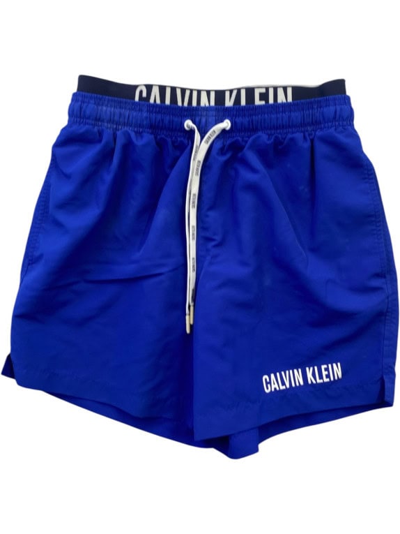 CALVIN KLEIN SWIMWEAR SWIM SHORTS ATHLETIC BLUE MEN PRE OWNED S