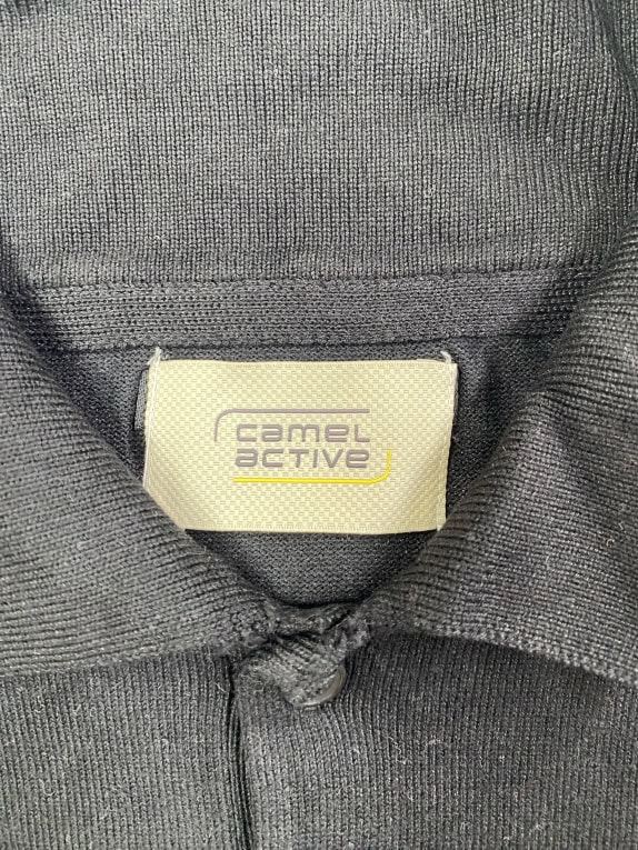 Camel Active Μαύρο Πλεκτό Polo Ανδρικό XL