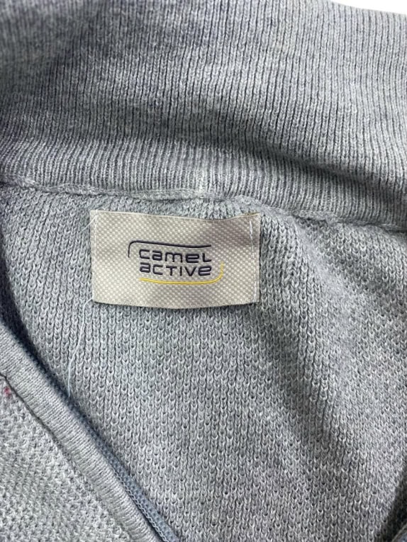 CAMEL ACTIVE giacca in maglia casual con zip grigia da uomo L