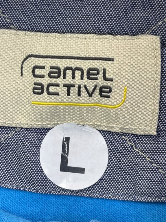 CAMELOT ACTIVE POLO SHIRT MINIMAL BLUE MEN PRE OWNED L